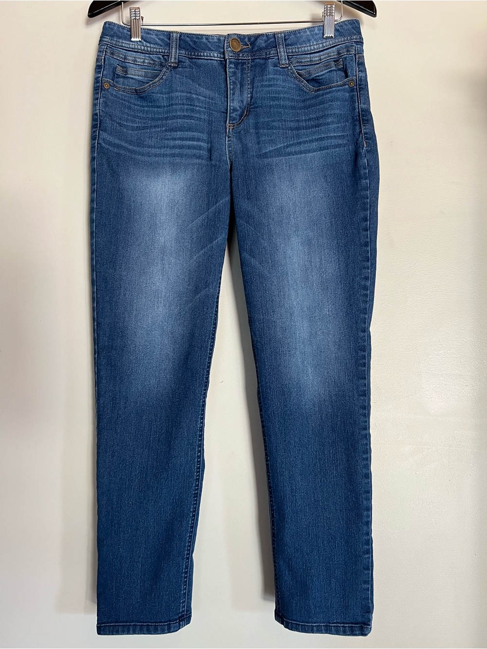 Democracy Size 8 Ab Solution Skinny Ankle Jeans Mid Rise Medium Wash Stretch